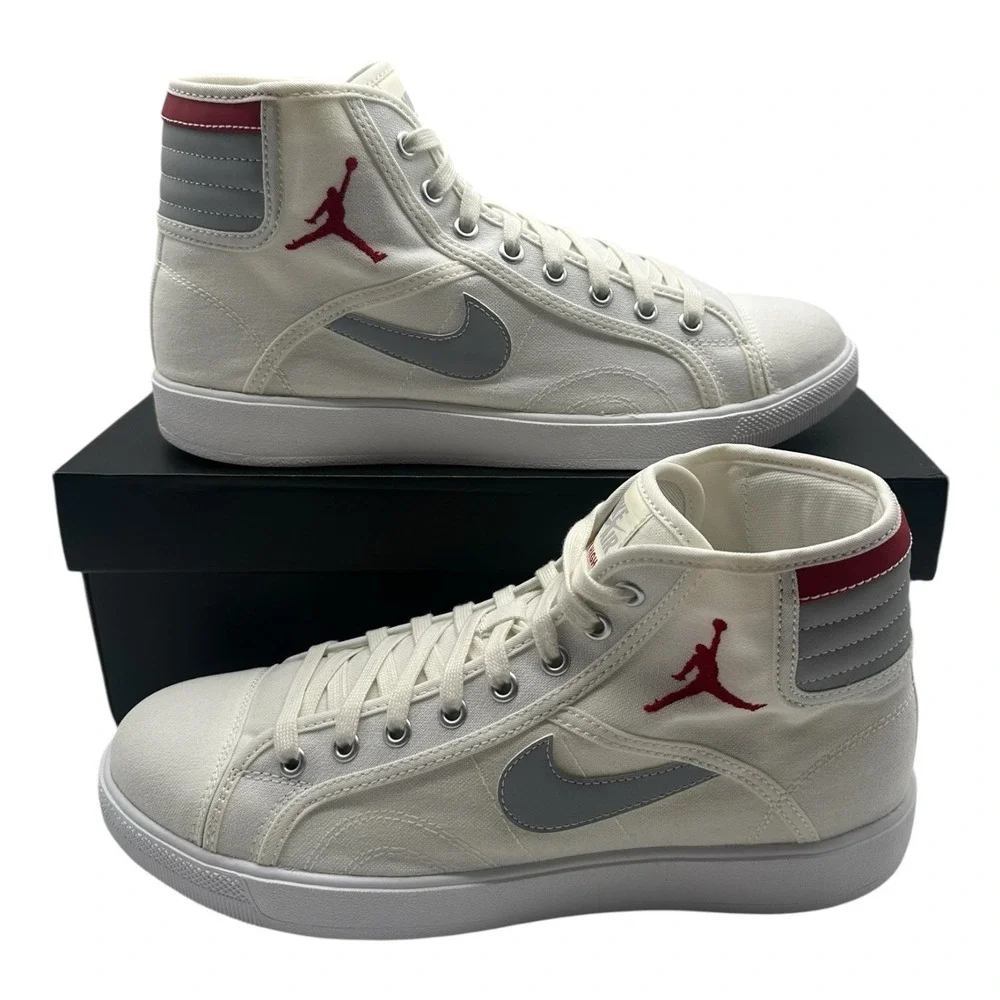 Air Jordan Sky High OG Shoes Mens Sz 9 White Gym‎ Red Grey Sneakers 819953-102